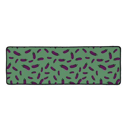 Little Purple Eggplant Pattern Print Long Kitchen Mat