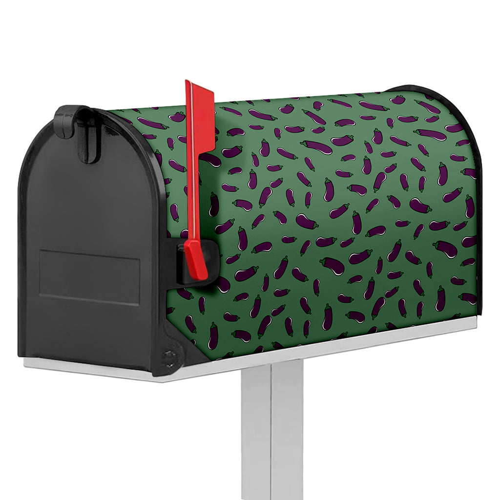 Little Purple Eggplant Pattern Print Mailbox Cover