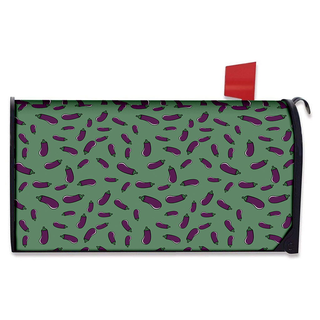 Little Purple Eggplant Pattern Print Mailbox Cover