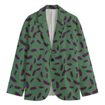 Little Purple Eggplant Pattern Print Men's Blazer