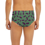 Little Purple Eggplant Pattern Print Men's Briefs