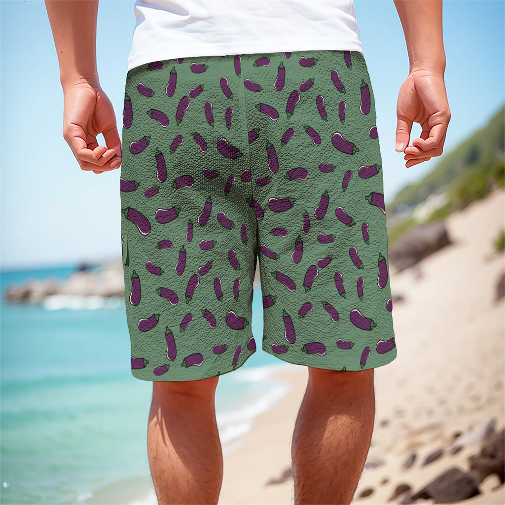 Little Purple Eggplant Pattern Print Men's Cargo Shorts