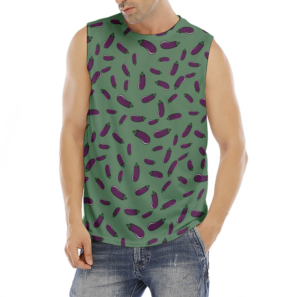 Little Purple Eggplant Pattern Print Men's Fitness Tank Top