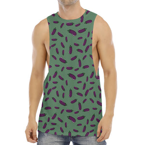 Little Purple Eggplant Pattern Print Men's Muscle Tank Top