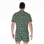 Little Purple Eggplant Pattern Print Men's Rompers