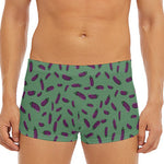 Little Purple Eggplant Pattern Print Men's Short Boxer Briefs
