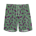 Little Purple Eggplant Pattern Print Men's Athletic Shorts