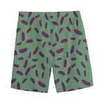 Little Purple Eggplant Pattern Print Men's Sports Shorts