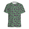 Little Purple Eggplant Pattern Print Men's Athletic T-Shirt