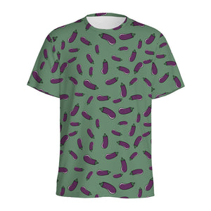 Little Purple Eggplant Pattern Print Men's Sports T-Shirt