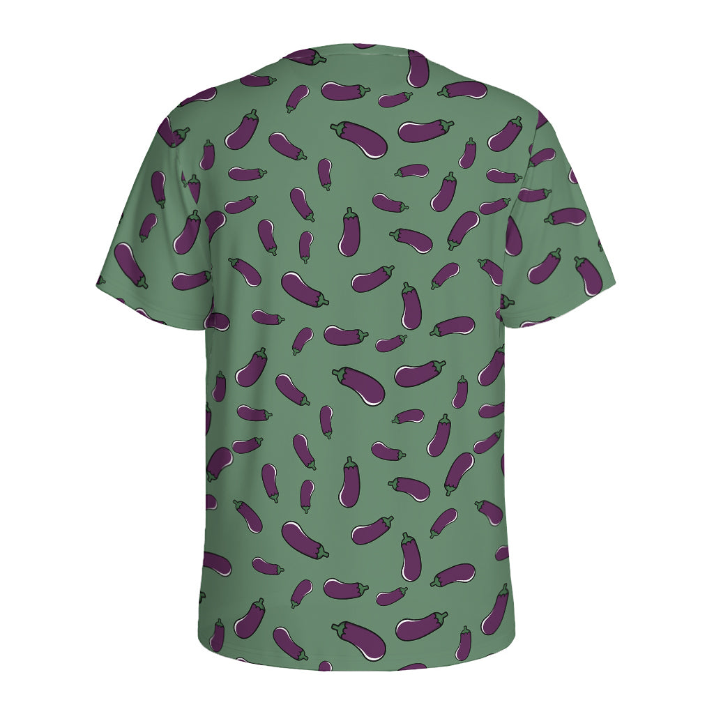 Little Purple Eggplant Pattern Print Men's Sports T-Shirt