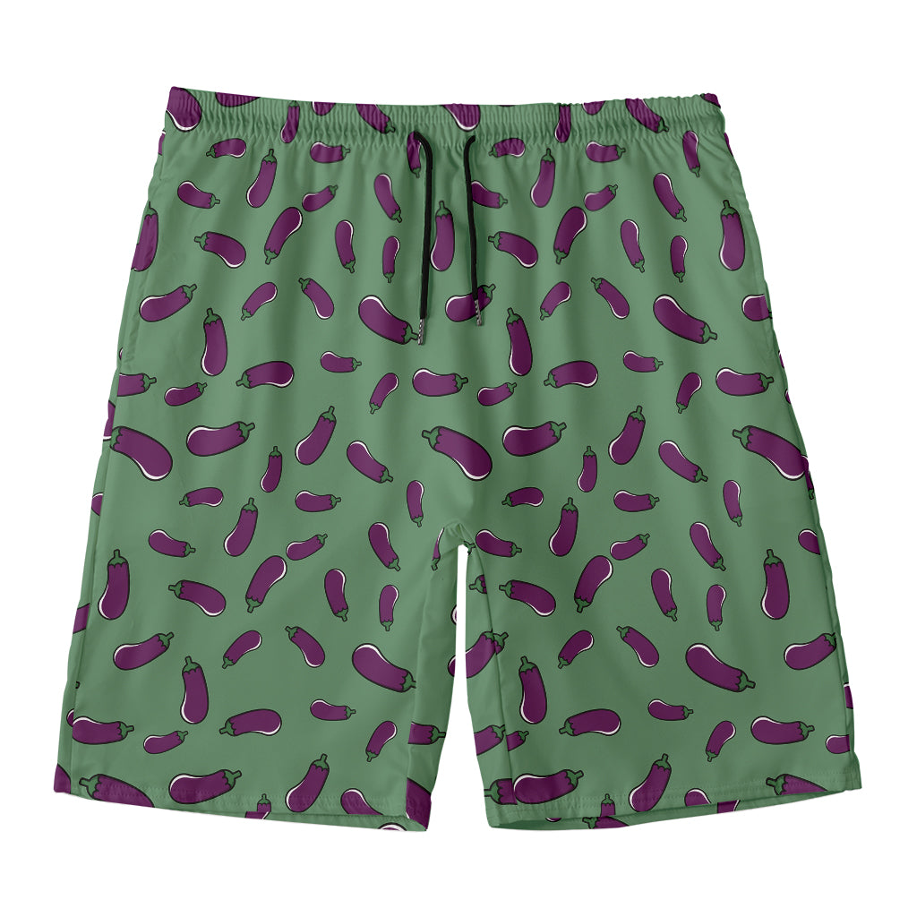 Little Purple Eggplant Pattern Print Men's Swim Trunks