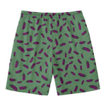 Little Purple Eggplant Pattern Print Men's Swim Trunks