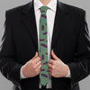 Little Purple Eggplant Pattern Print Necktie