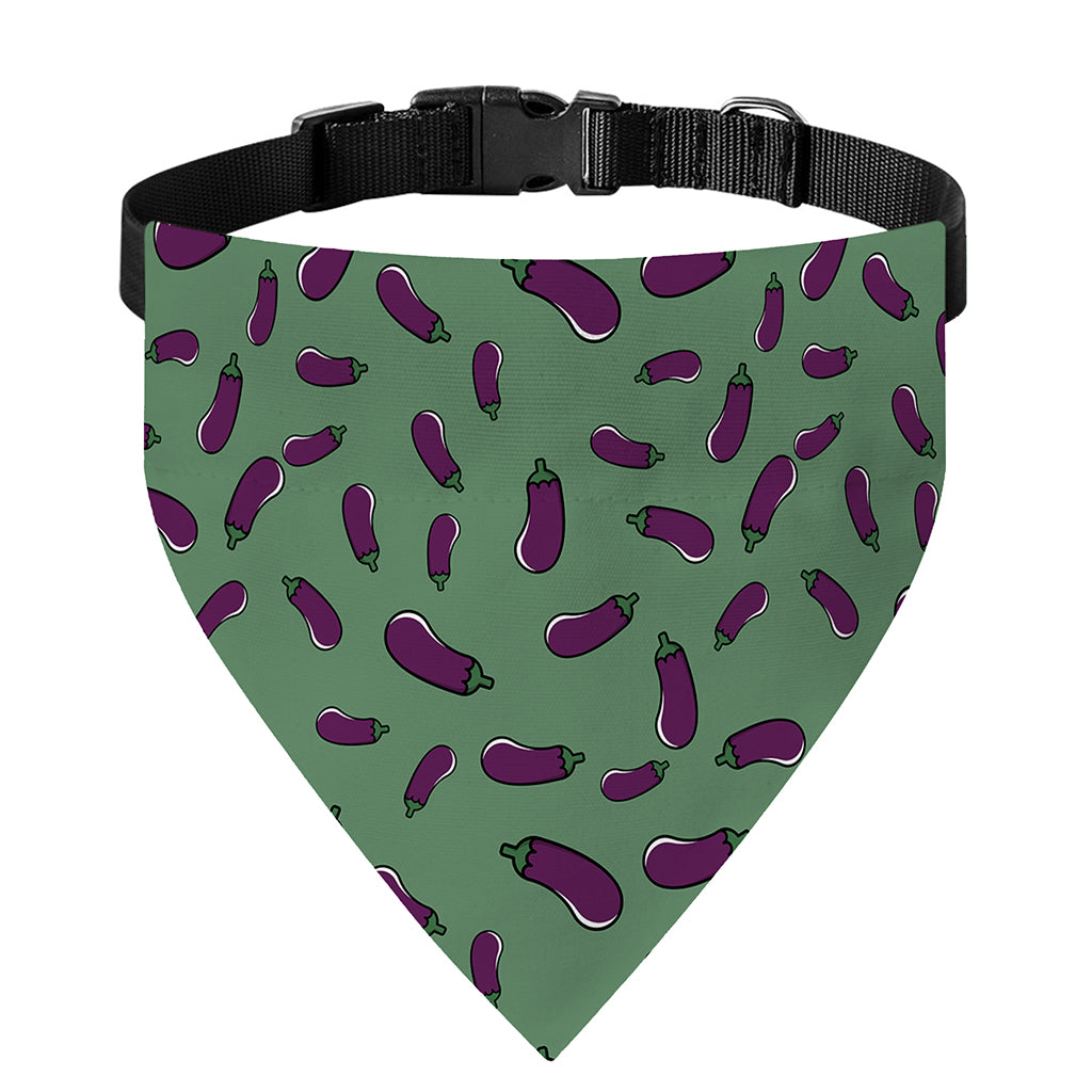Little Purple Eggplant Pattern Print Over The Collar Dog Bandana