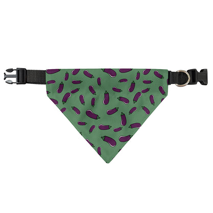 Little Purple Eggplant Pattern Print Over The Collar Dog Bandana
