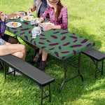 Little Purple Eggplant Pattern Print Picnic Table Cover