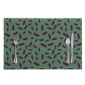 Little Purple Eggplant Pattern Print Placemat