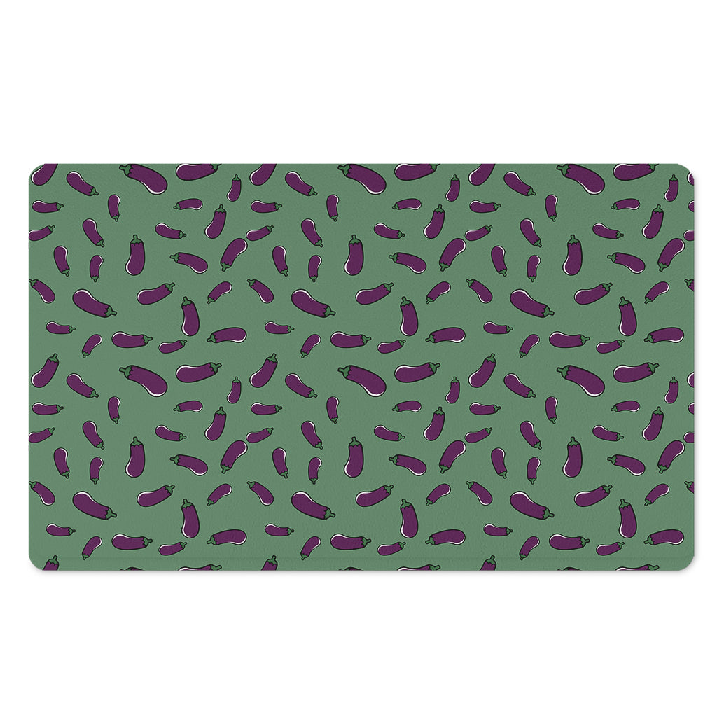 Little Purple Eggplant Pattern Print Polyester Doormat