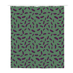 Little Purple Eggplant Pattern Print Polyester Shower Curtain
