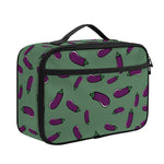 Little Purple Eggplant Pattern Print Portable Lunch Bag
