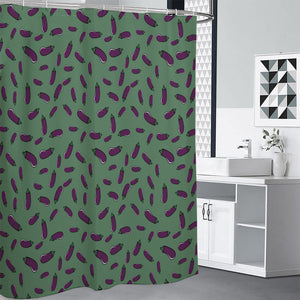 Little Purple Eggplant Pattern Print Premium Shower Curtain