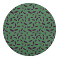 Little Purple Eggplant Pattern Print Round Blanket