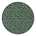 Little Purple Eggplant Pattern Print Round Floor Mat