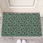 Little Purple Eggplant Pattern Print Rubber Doormat
