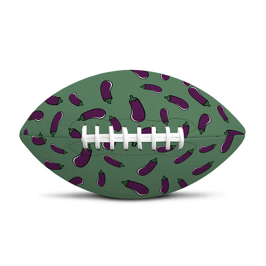 Little Purple Eggplant Pattern Print Rugby Ball
