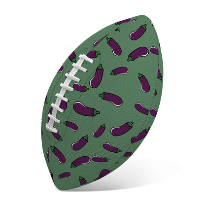 Little Purple Eggplant Pattern Print Rugby Ball