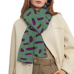 Little Purple Eggplant Pattern Print Scarf