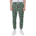 Little Purple Eggplant Pattern Print Joggers