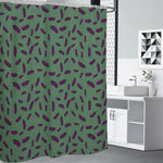 Little Purple Eggplant Pattern Print Shower Curtain