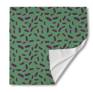 Little Purple Eggplant Pattern Print Silk Bandana