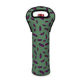 Little Purple Eggplant Pattern Print Single Neoprene Wine Tote