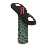 Little Purple Eggplant Pattern Print Single Neoprene Wine Tote