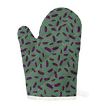 Little Purple Eggplant Pattern Print Single Oven Mitt