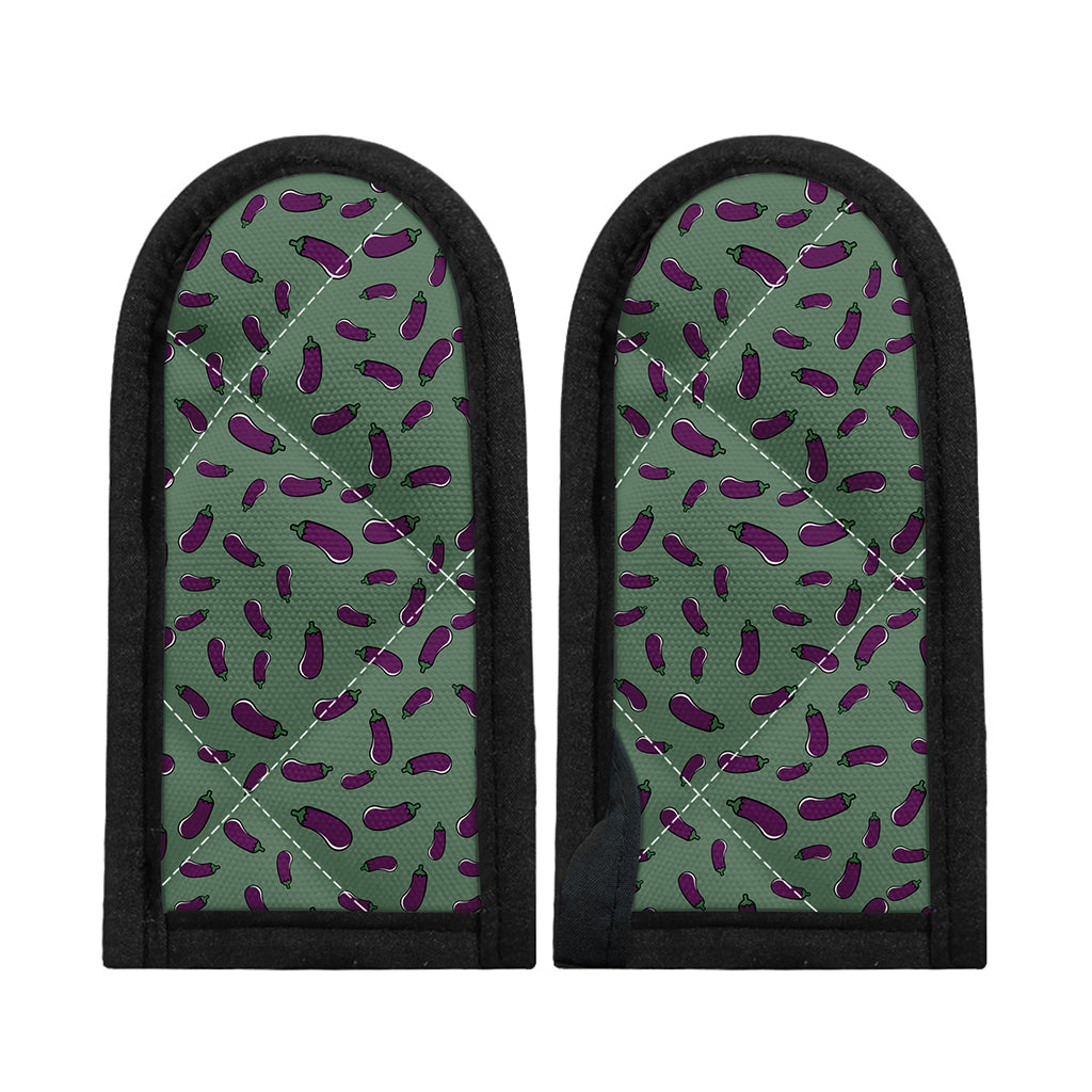 Little Purple Eggplant Pattern Print Skillet Handle Cover