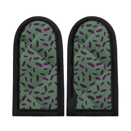 Little Purple Eggplant Pattern Print Skillet Handle Cover