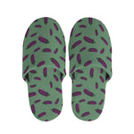 Little Purple Eggplant Pattern Print Slippers