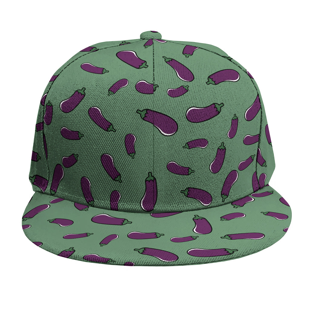 Little Purple Eggplant Pattern Print Snapback Cap