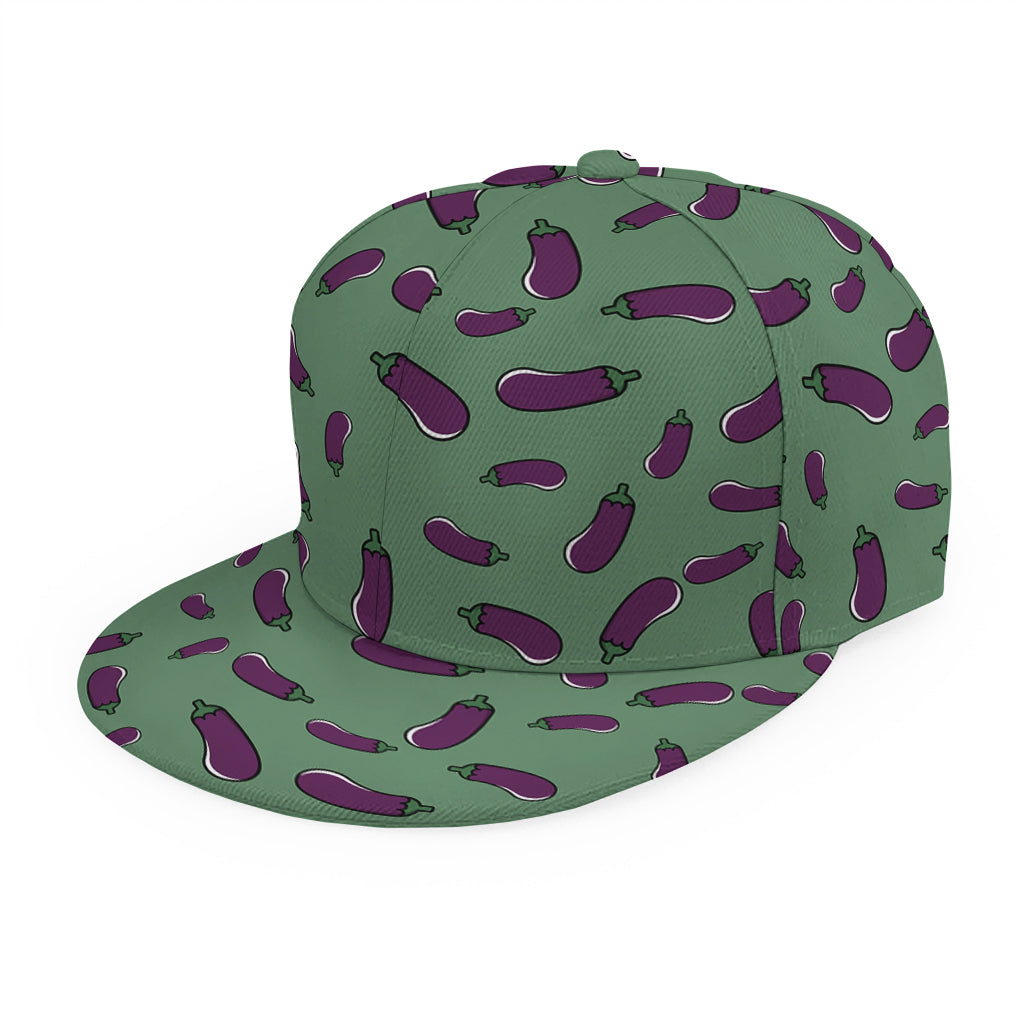Little Purple Eggplant Pattern Print Snapback Cap