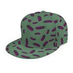 Little Purple Eggplant Pattern Print Snapback Cap