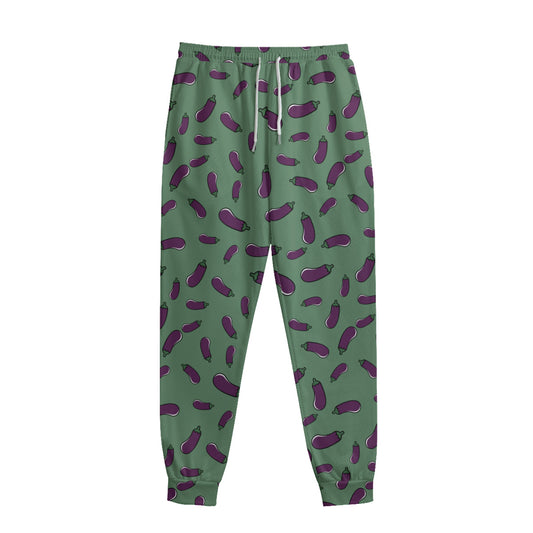 Little Purple Eggplant Pattern Print Sweatpants