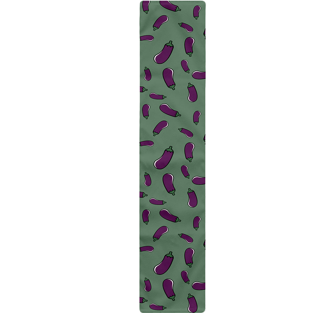 Little Purple Eggplant Pattern Print Table Runner