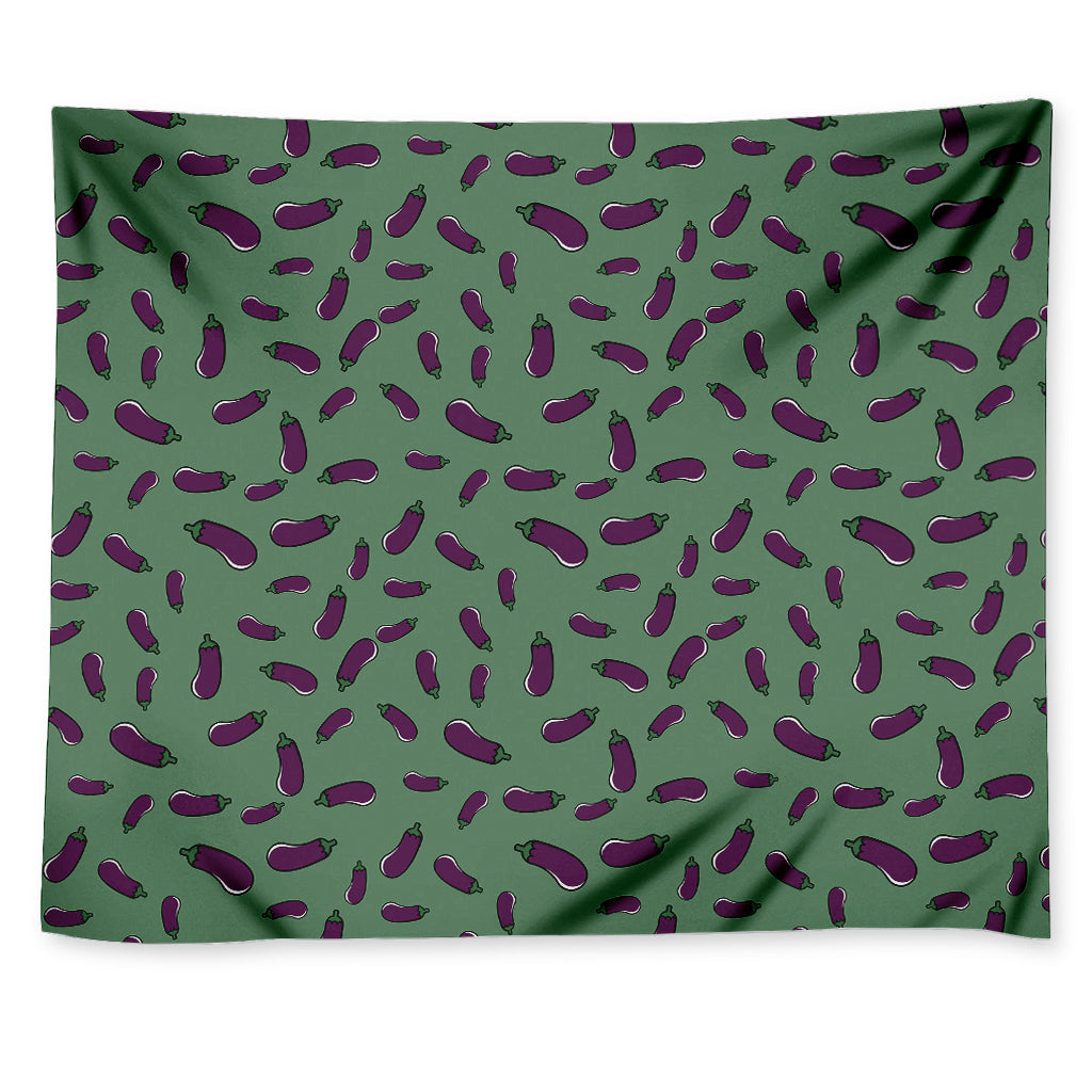 Little Purple Eggplant Pattern Print Tapestry