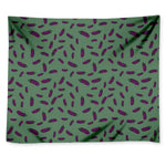 Little Purple Eggplant Pattern Print Tapestry