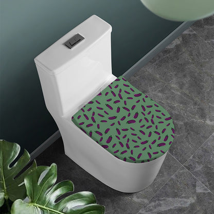 Little Purple Eggplant Pattern Print Toilet Lid Cover