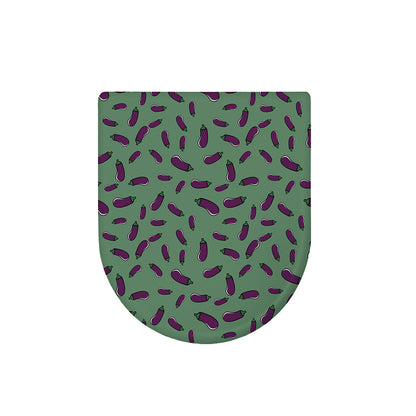 Little Purple Eggplant Pattern Print Toilet Lid Cover